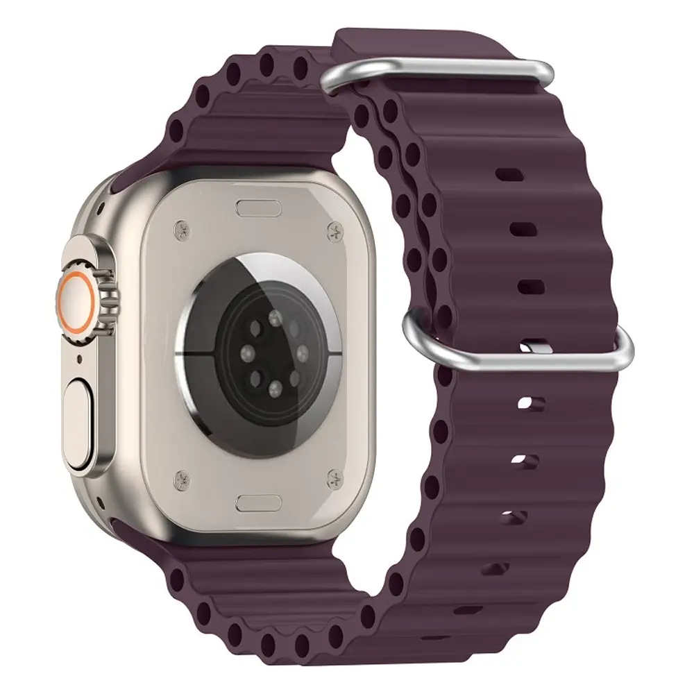 Силіконовий ремінець на смарт-годинник для Apple Watch 38,40,41,42 mm, Ocean Band, berry purple, зі зручною застібкою, для годинника епл вотч, спортивний, ArmorStandart (ARM74234) - фото 3