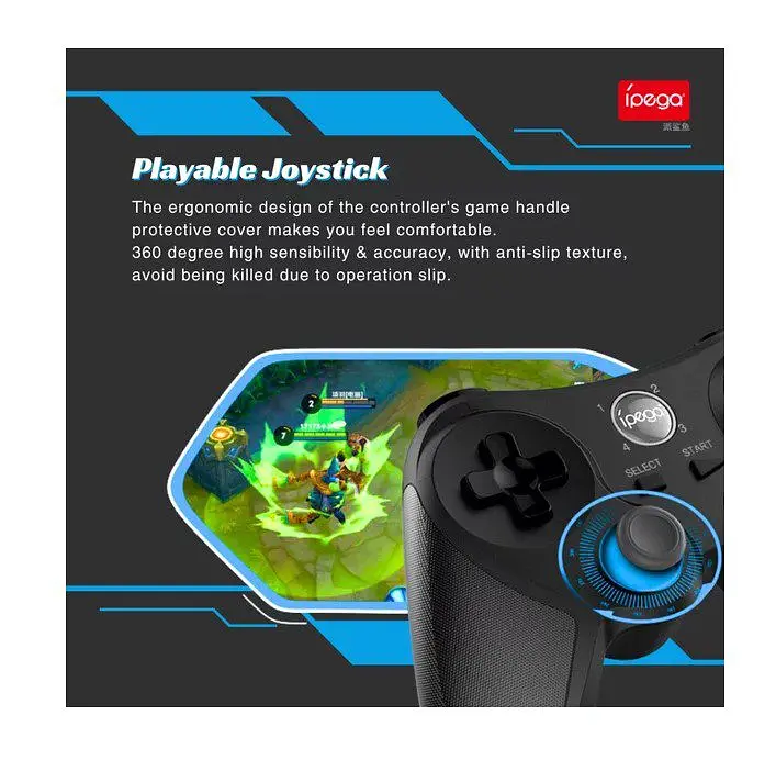 Геймпад джойстик для смартфона iPega PG9157 Ninja Bluetooth PC/Android/iOS Black - фото 7