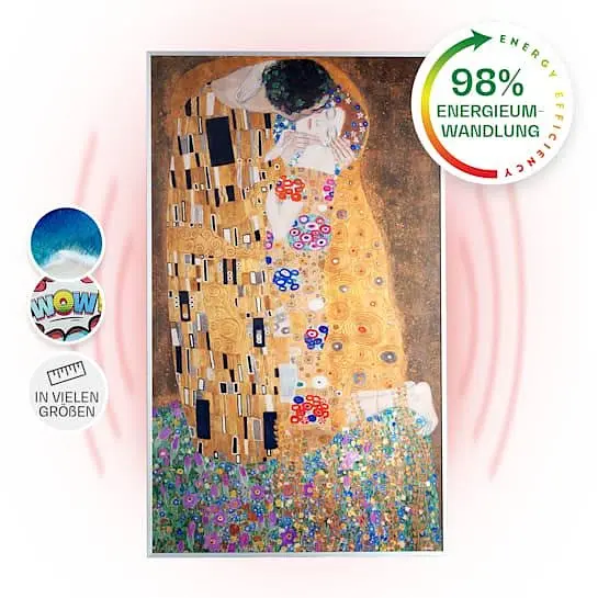 Инфракрасный обогреватель Klarstein Wonderwall Air Art Kiss 600 Вт (10034238) - фото 6