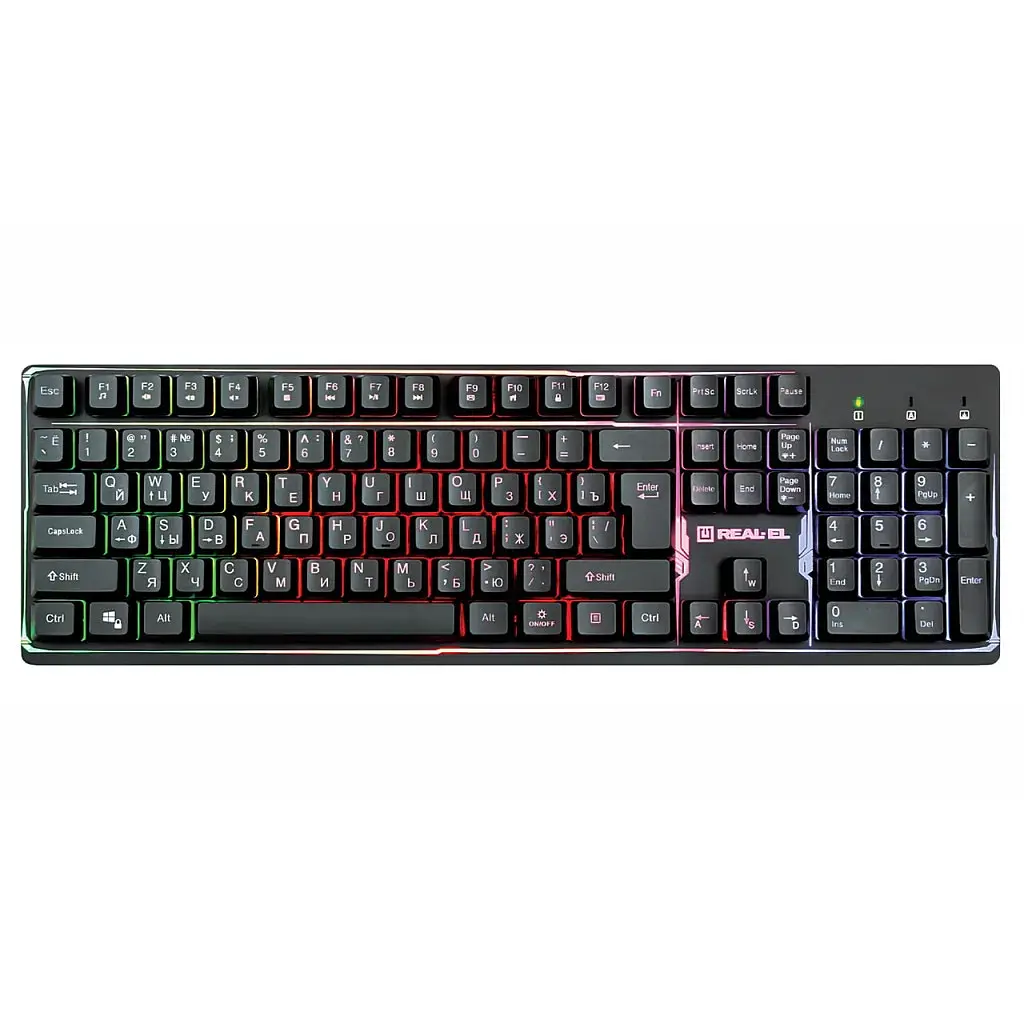 Клавіатура REAL-EL 7011 Comfort Backlit Black (EL123100043) - фото 2