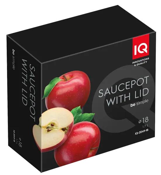 Каструля з покриттям IQ Be Simple 1.7 л 18 см IQ-2049-18 - фото 3