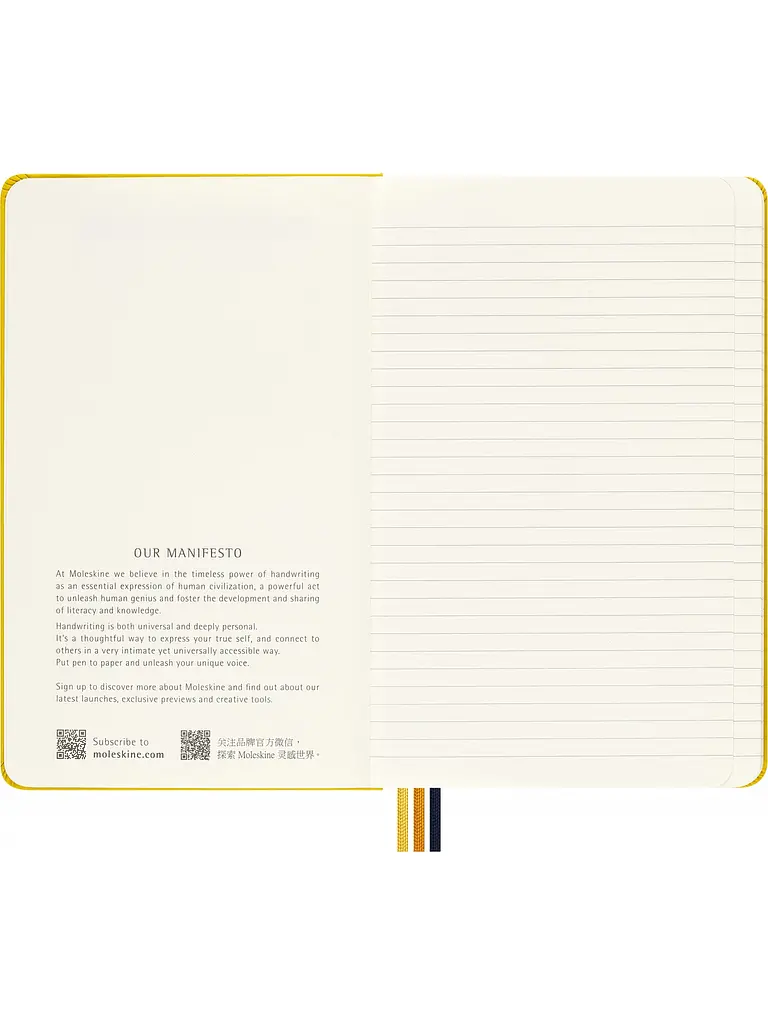 Записник Moleskine x K-Way середній, Лінійка Жовтий Нейлон (SKQP060KWYELLWT05) - фото 3
