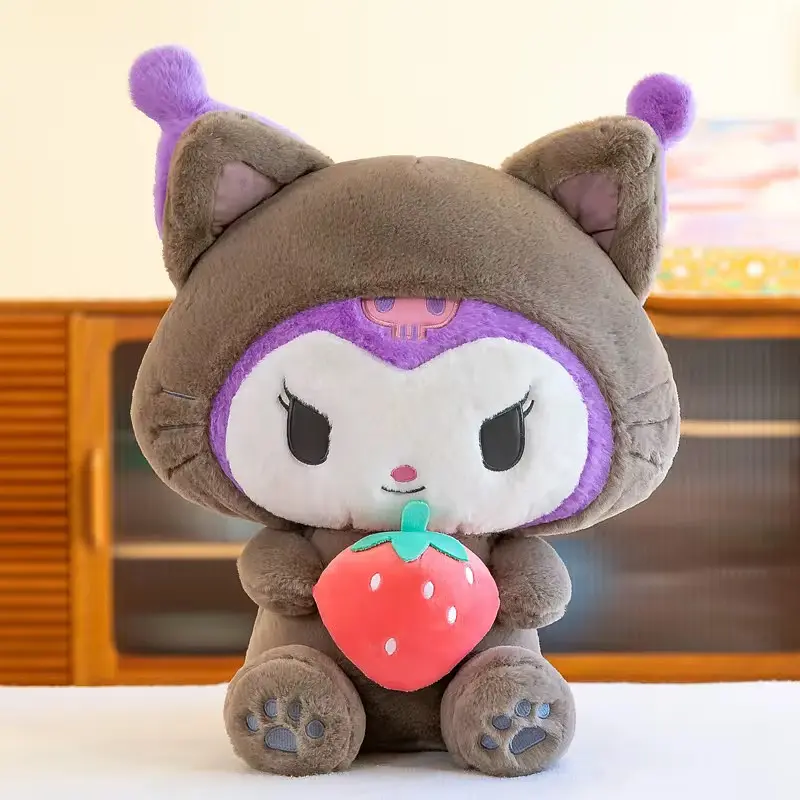 М'яка іграшка велика куромі плюшева з аніме з полуничкою 50 см Hello Kitty det0018863 - фото 2