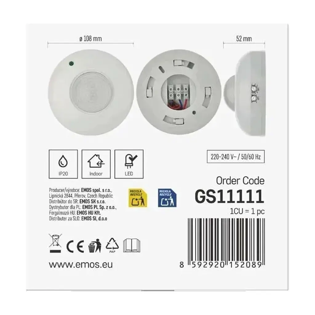 Датчик руху EMOS GS11111 - фото 10