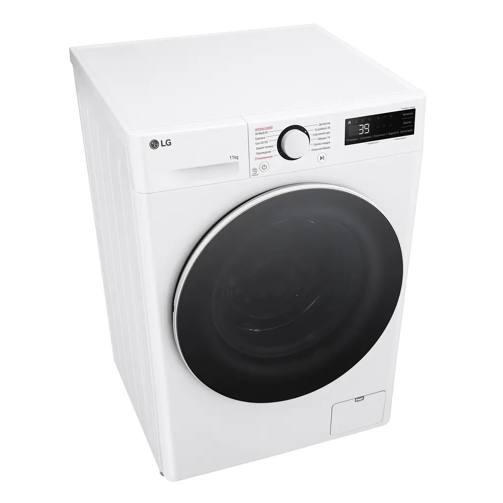 Пральна машина LG фронтальна, 11кг, 1400, A, 57см, дисплей, пара, інвертор, білий - фото 9