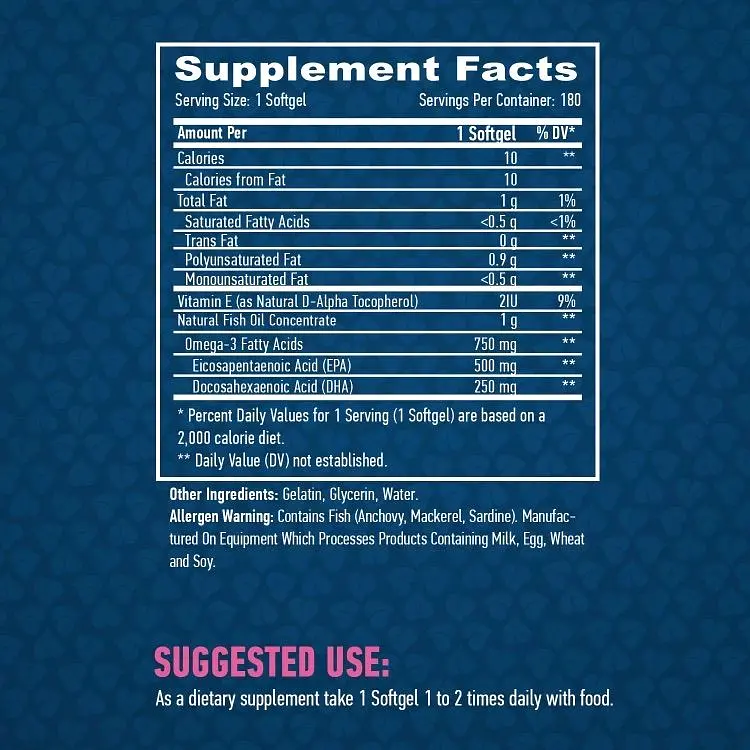 Омега-3 висококонцентрована Haya Labs Ultra Omega 3, 180 гель капсул - фото 3