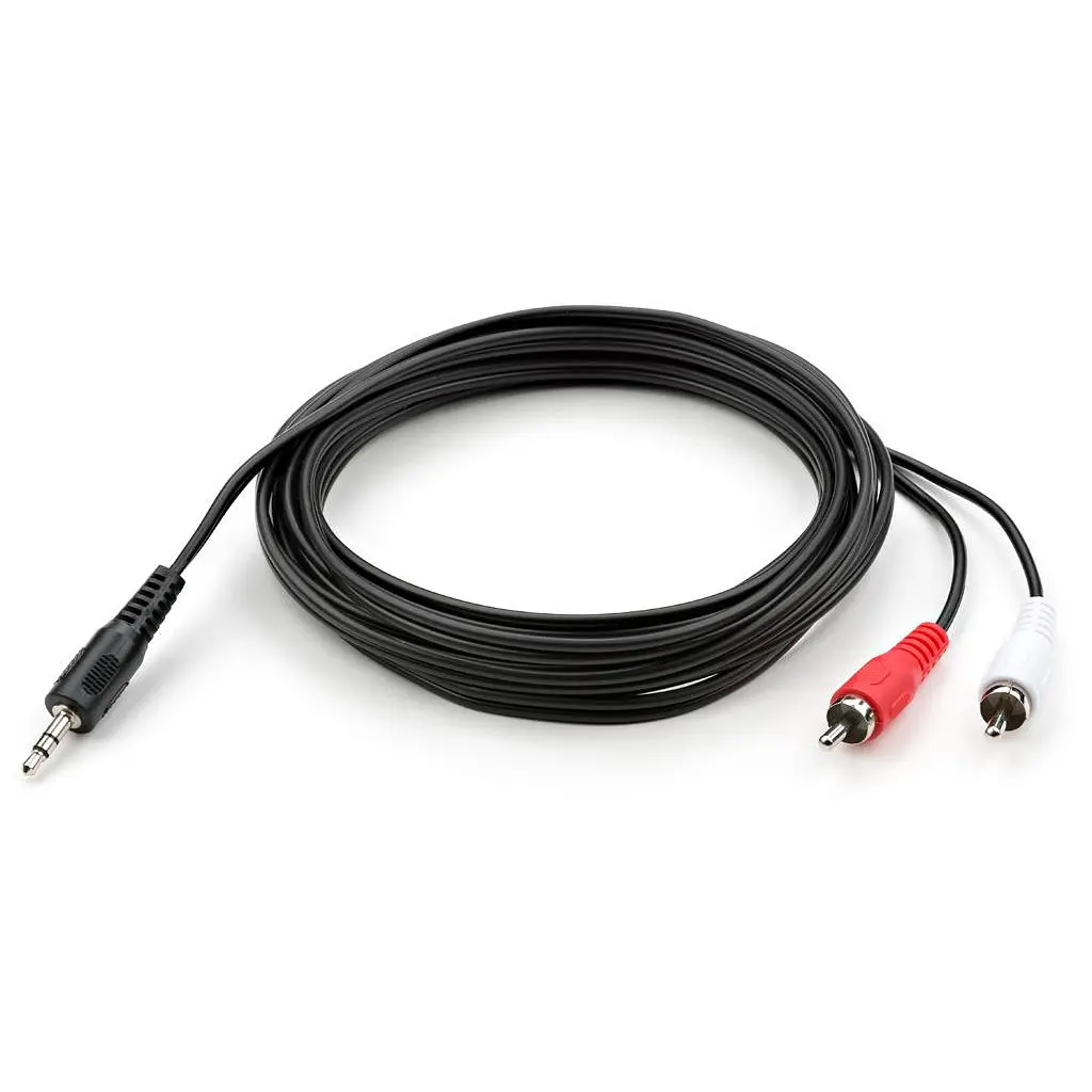 Кабель мультимедійний Jack 3.5mm M to 2xRCA 3 m Vinga (VCPDCJ35MRCA23BK) - фото 2