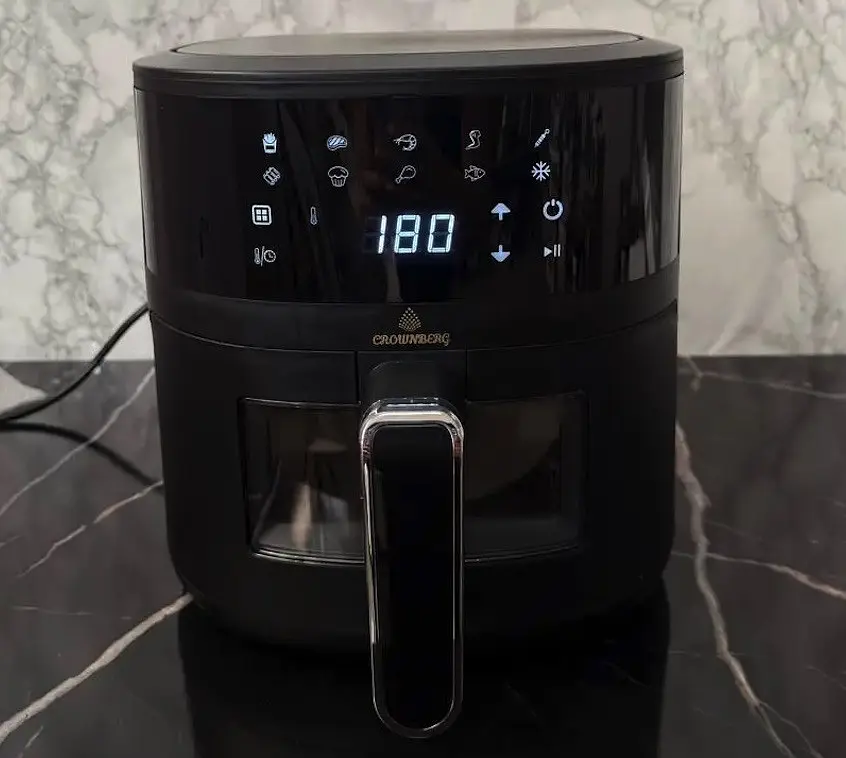 Аэрофритюрница безмасляная Crownberg CB-5551 5л электрическая аэрогриль с сенсорным управлением 2000Вт Черный - фото 3