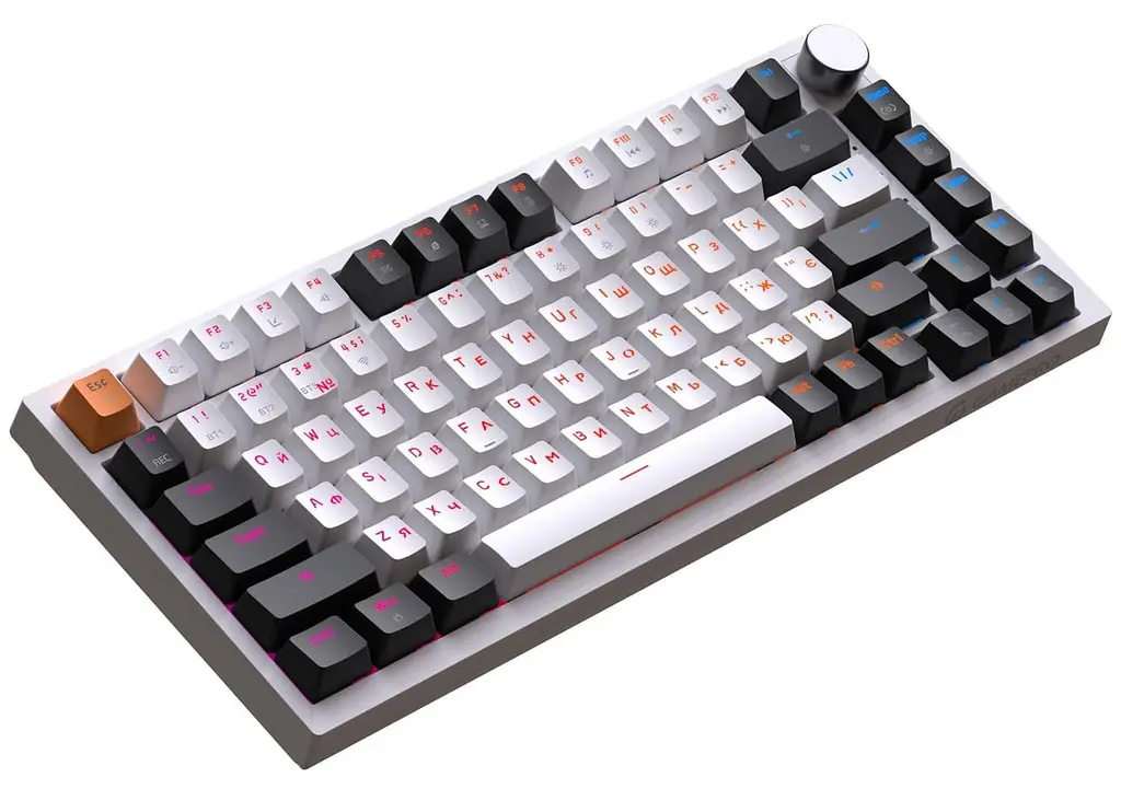 Клавиатура GamePro Asgard Valhalla 75% Exploded QLAB Orange Switches (MK160W Pro) - фото 4
