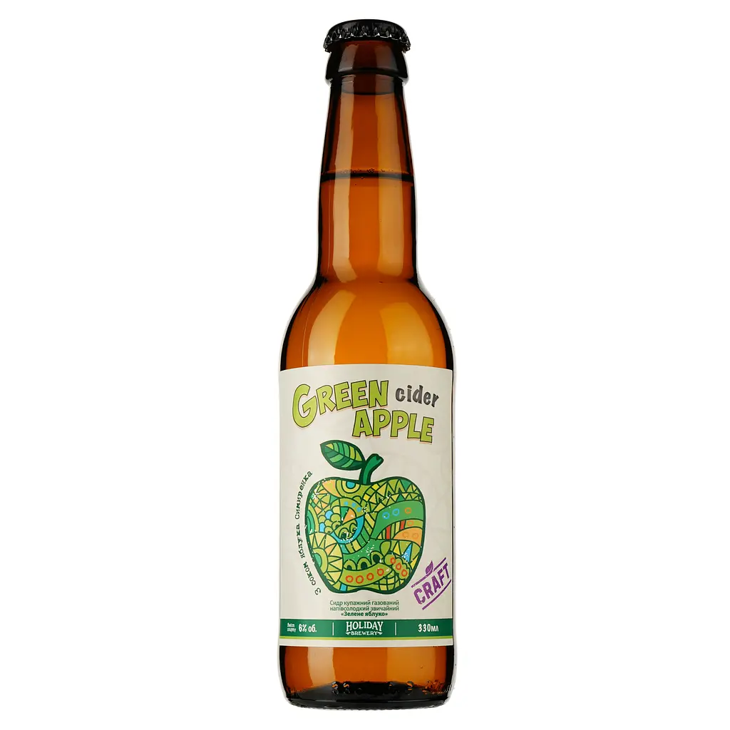 Набор сидров и перри Holiday Brewery Классический: Green Apple, полусладкий, 6%, 0,33 л + Cannabis, полусладкий, 6%, 0,33 л + White Honey Plum, полусладкий, 6%, 0,33 л + Перри Sweet Pear , полусладкий, 5,5%, 0,33 л - фото 4