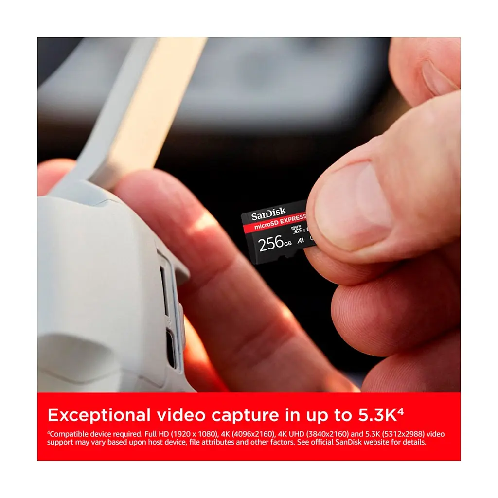 Карта пам'яті SanDisk 256GB microSDXC class 10 UHS-I U3 A1 Express (SDSQXFN-256G-GN4NN) - фото 7