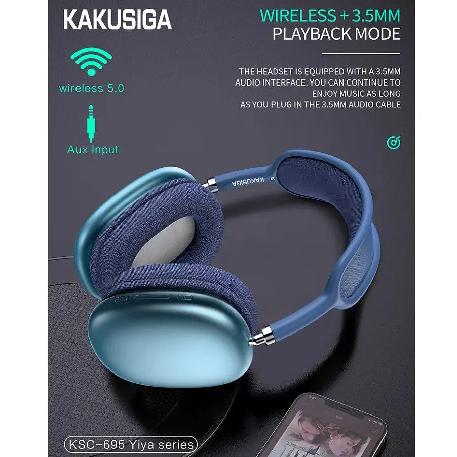 Беспроводные наушники iKAKU KSC695 YIYA Blue - фото 3
