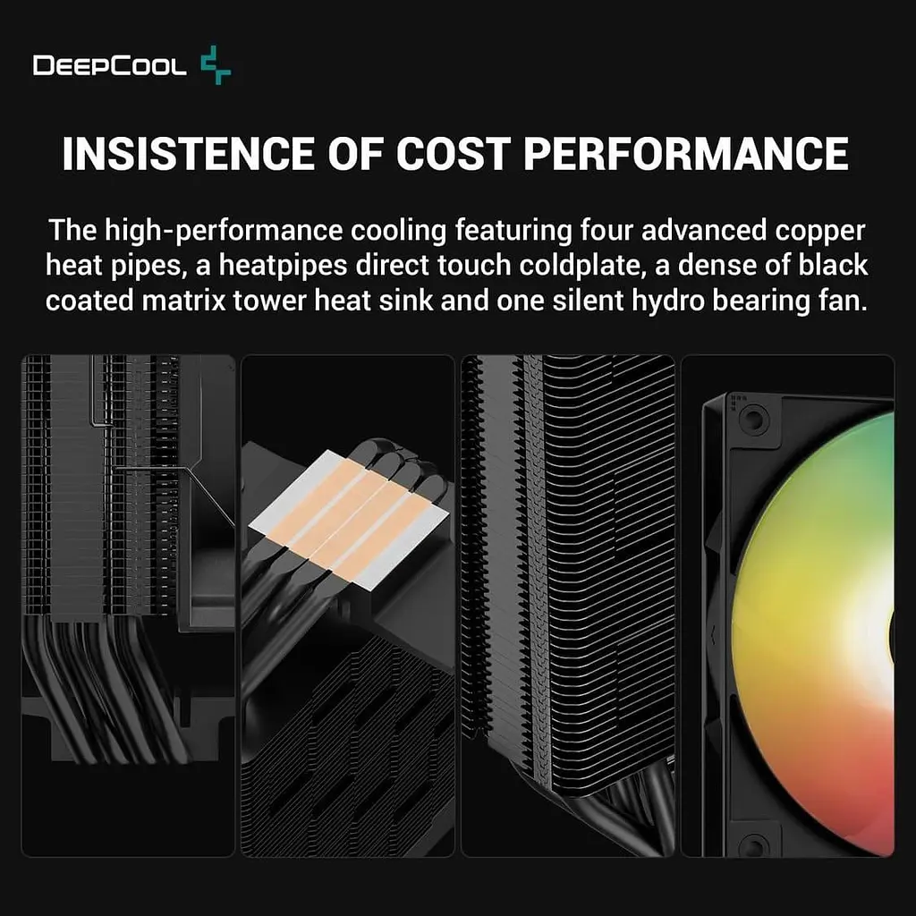 Кулер для процессора Deepcool AG400 Digital BK ARGB (R-AG400-BKADMN-G-1) - фото 12