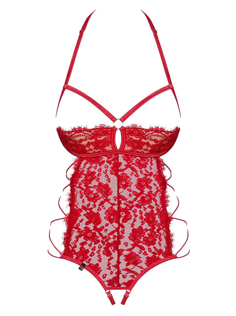 Боді Obsessive Rediosa S/M червоний - фото 5