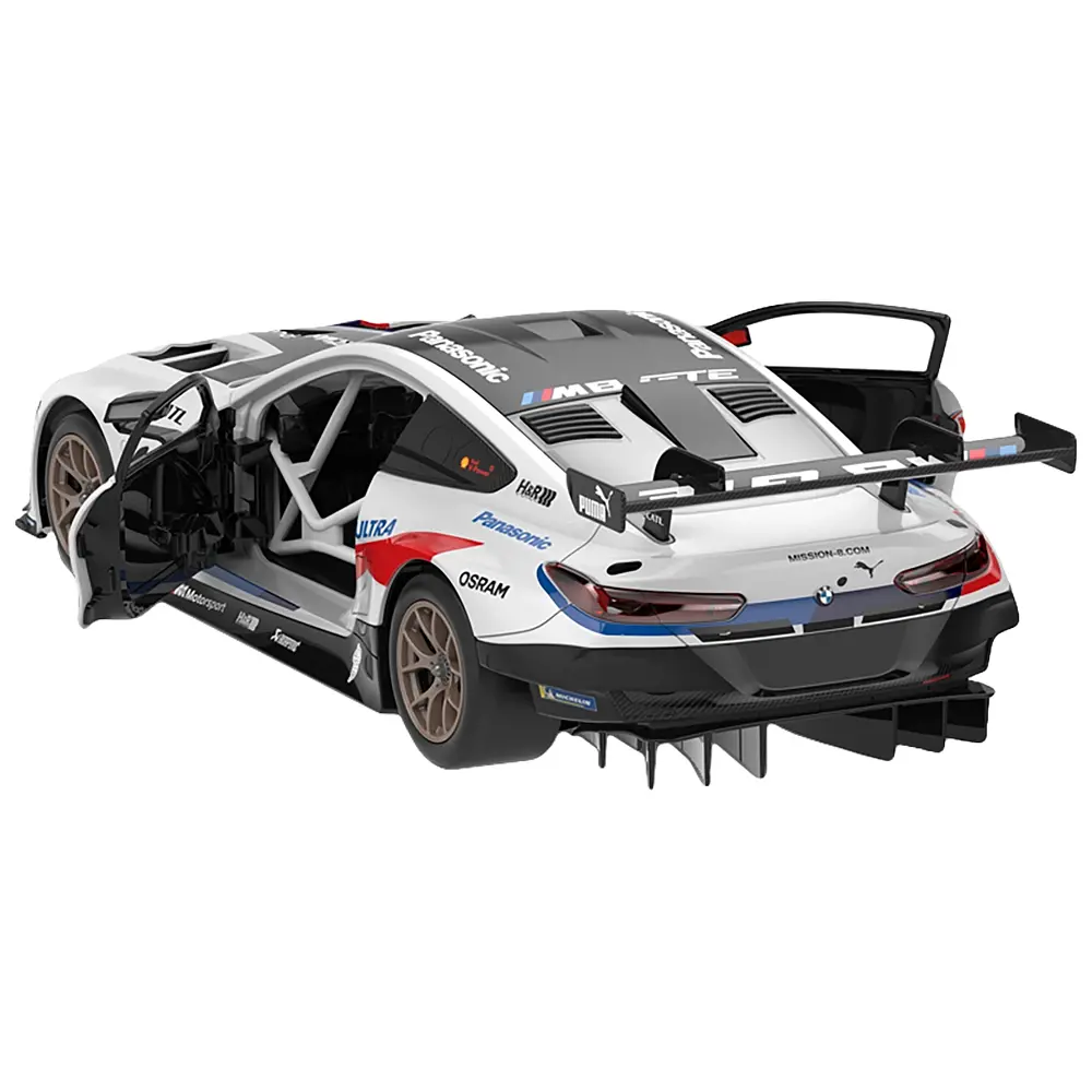 Машинка-конструктор Rastar BMW M8 GTE 1:18. Белый - фото 5