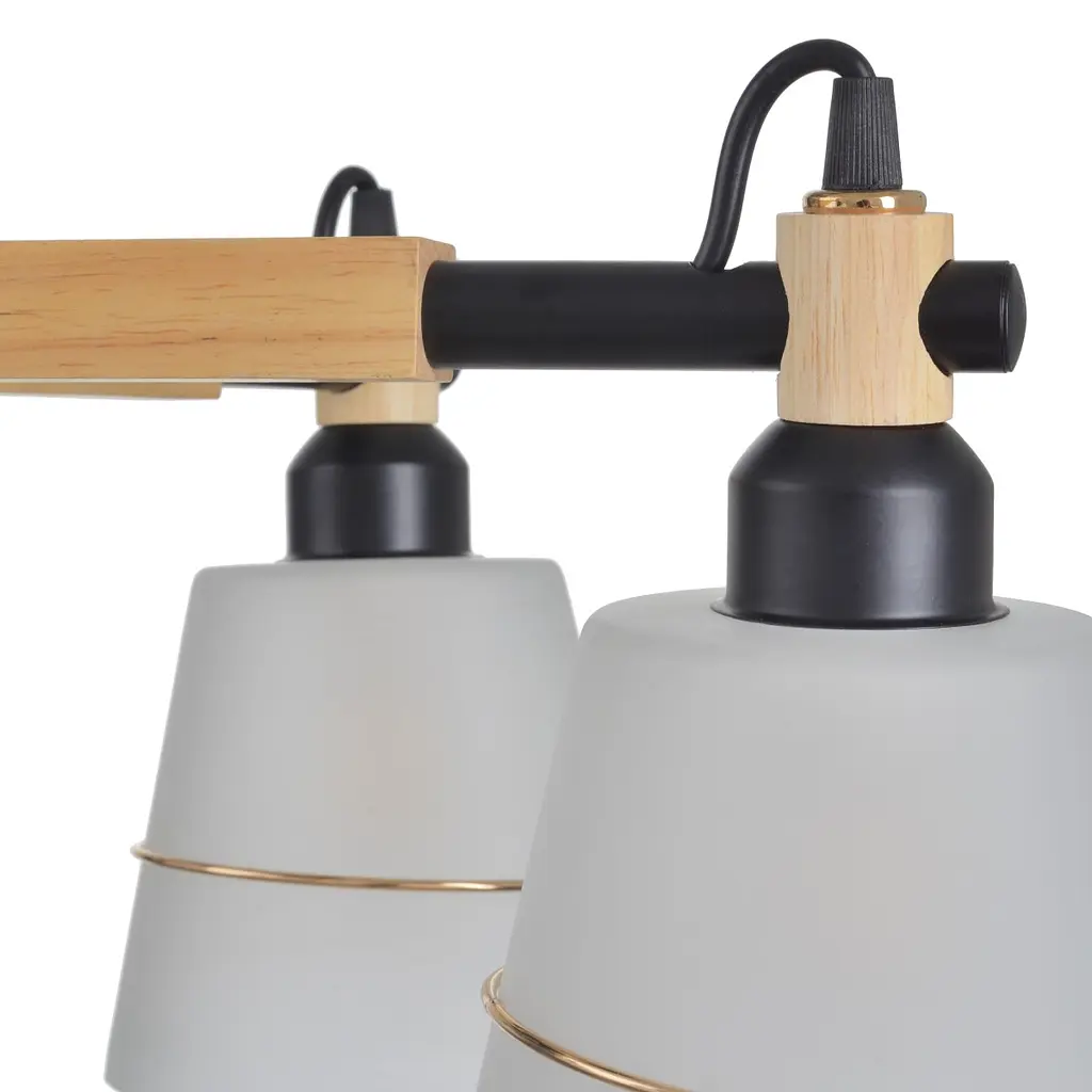 Люстра Brille потолочная деревянная E27 60W BG (BL-589C/5) - фото 3