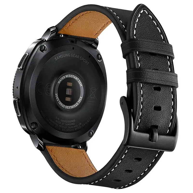 Ремінець для Samsung Gear 20mm - чорний Watchbands Standart ширина кріплення 20мм розмір L шкіряний (WB0029STANDART2BLACKASP3) - фото 2