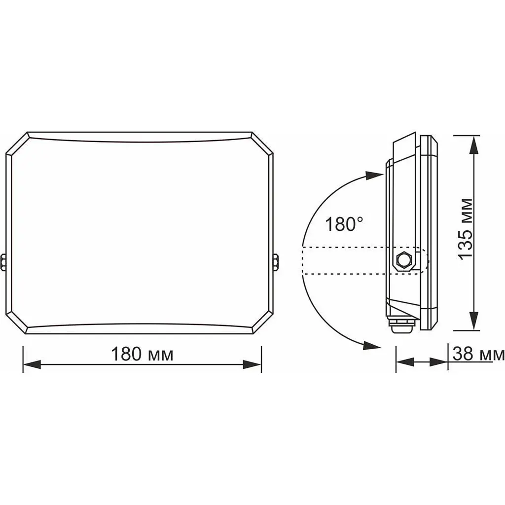 Світлодіодний прожектор Videx F3 50W 5000K Black (VLE-F3-0505) [144826] - фото 5