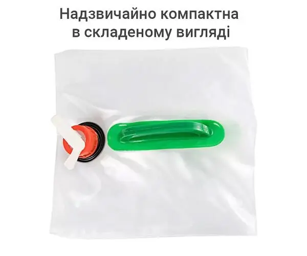 ViO PEVA-T, Каністра для води 5 л з ручкою та краном, м'яка, біла - фото 2