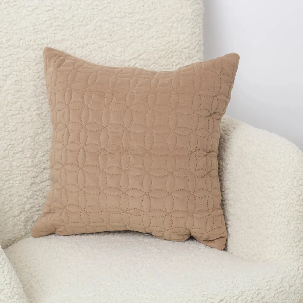 Наволочка декоративна ТЕП Velour Мозаїка 45х45 см капучино (2-05175_36293) - фото 4