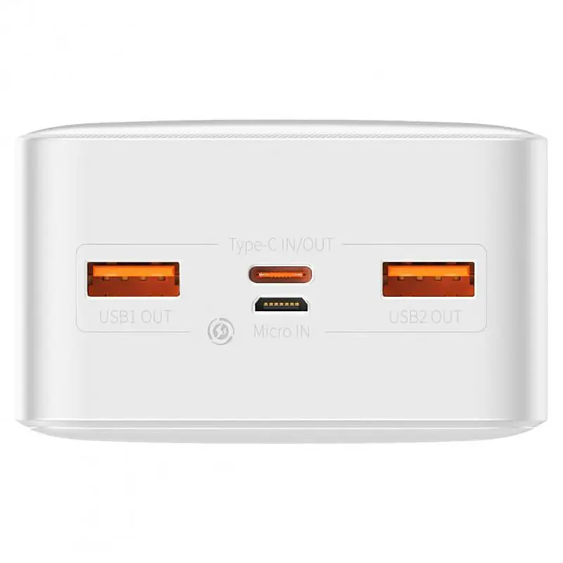 Портативна батарея Baseus Bipow Digital Display Power bank 30000mAh 20W White - фото 4