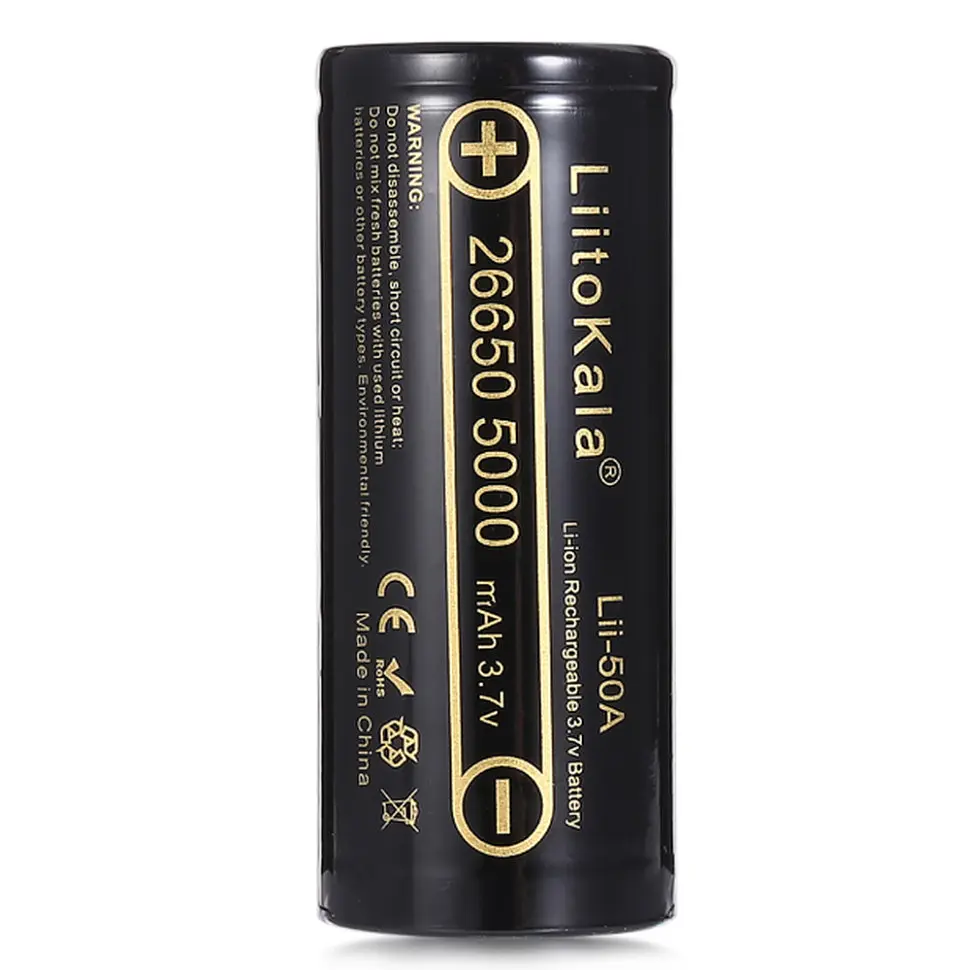 Акумулятор 26650 Liitokala 5000mAh 20A Li-ion (Lii-50A) - фото 3