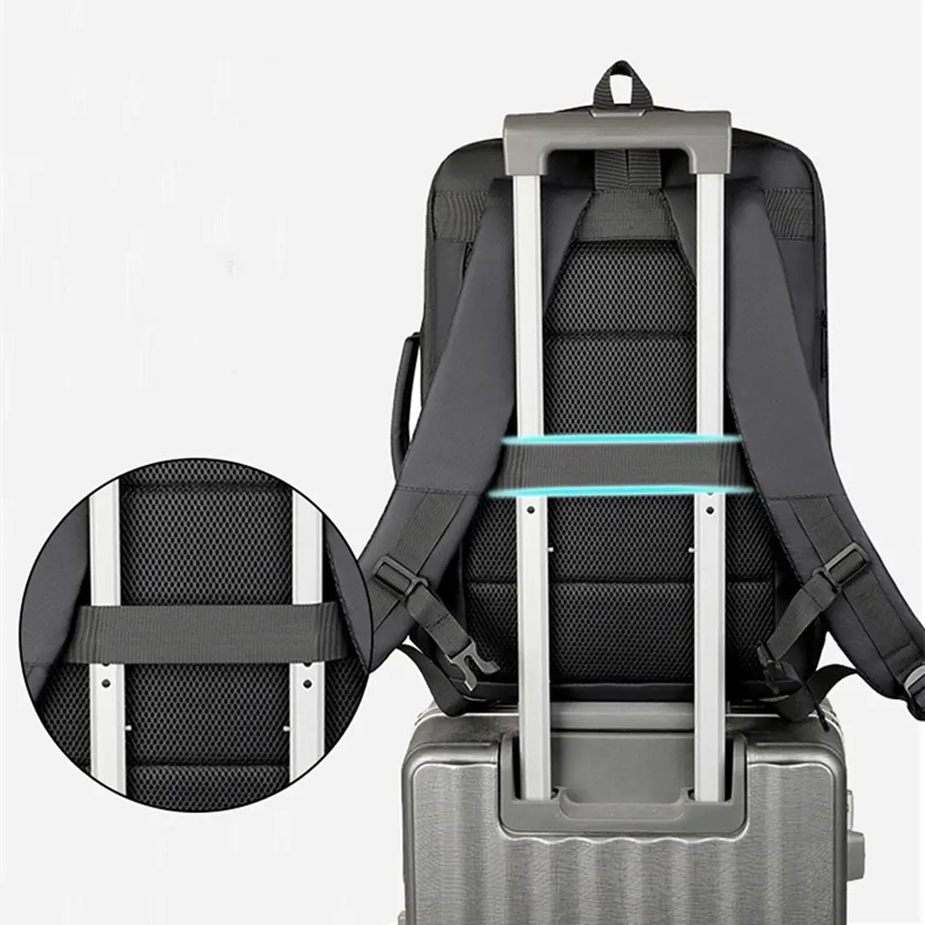 Чоловічий текстильний рюкзак Confident ATN01-2508A чорний - фото 13
