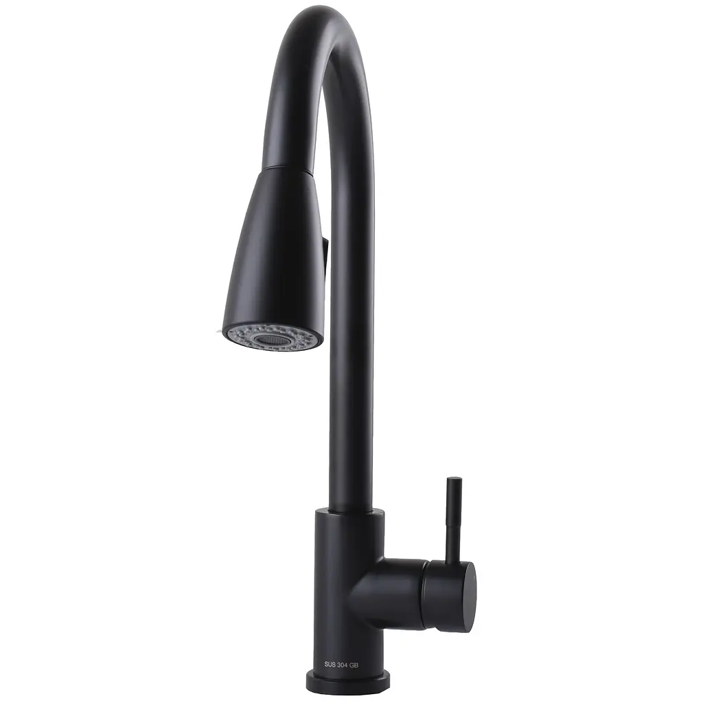 Змішувач для кухні Globus Lux Alpen SBT1-2031-BB Чорний матовий - фото 4