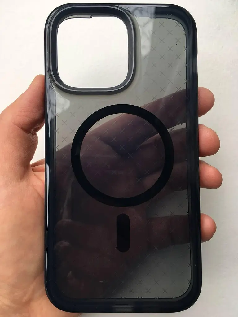 Оригінальний протиударний чохол Tech21 Evo Check MagSafe для iPhone 14 Pro Max Smokey Black (T21-9857) - фото 6
