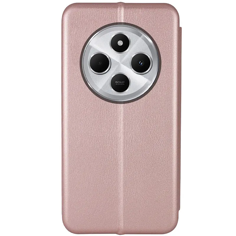 Кожаный чехол-книжка Classy для Xiaomi Redmi 14C / Poco C75 Rose Gold - фото 2