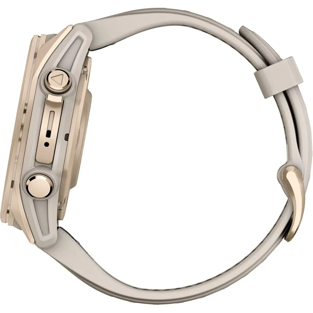 Смарт-годинник Garmin Fenix 8 AMOLED Sapphire 43mm Soft Gold with Fog Gray/Dark Sandstone Silicone Band (010-02903-10) [115093] - фото 4