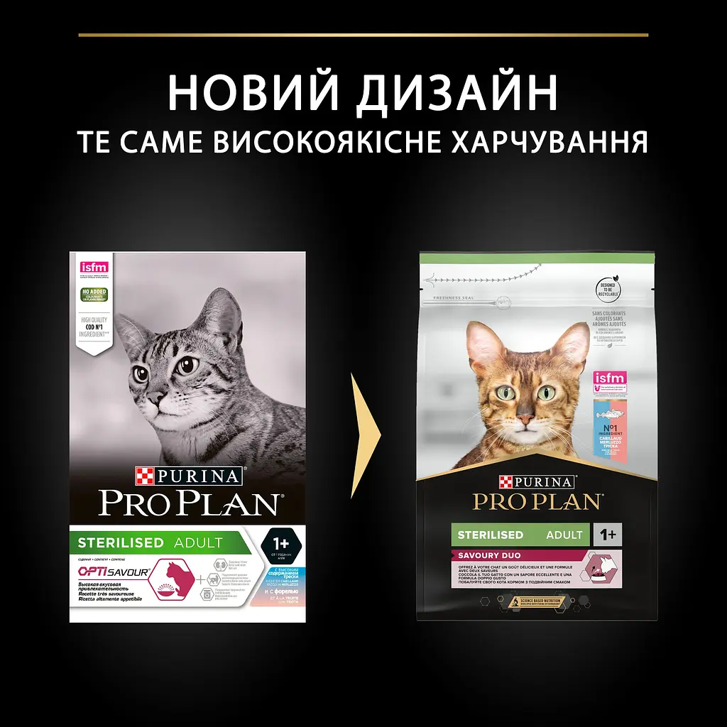 Сухой корм для стерилизованных кошек Purina Pro Plan Sterilised Senses с треской и форелью 3 кг - фото 3