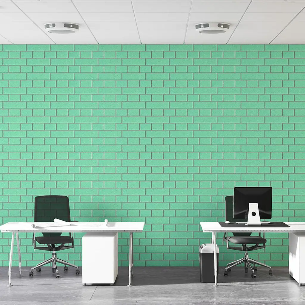 Панель стінова Sticker Wall 700х700х5мм Зелена цегла зі сріблом SW-00001803 - фото 5