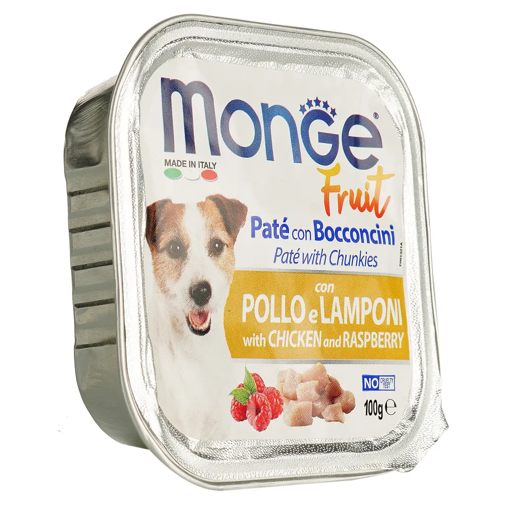 Вологий корм Monge Dog Fruit з куркою та малиною, 100 г (70013215) - фото 3