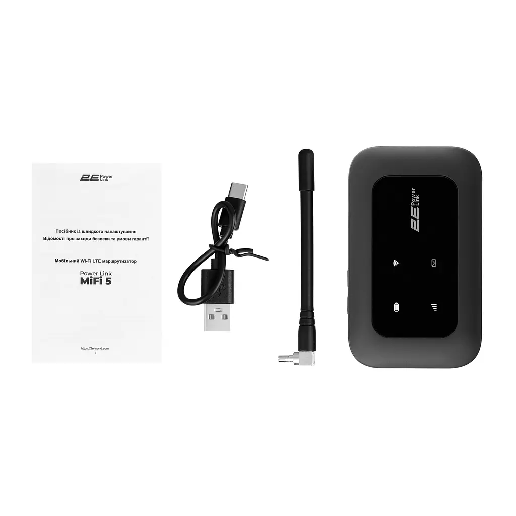 3G/4G/LTE мобільний роутер 2E PowerLink MiFi-2, N150, LTE, Wi-Fi4, 1xType-C, 1xCRC9, 3000 мА•год - фото 7