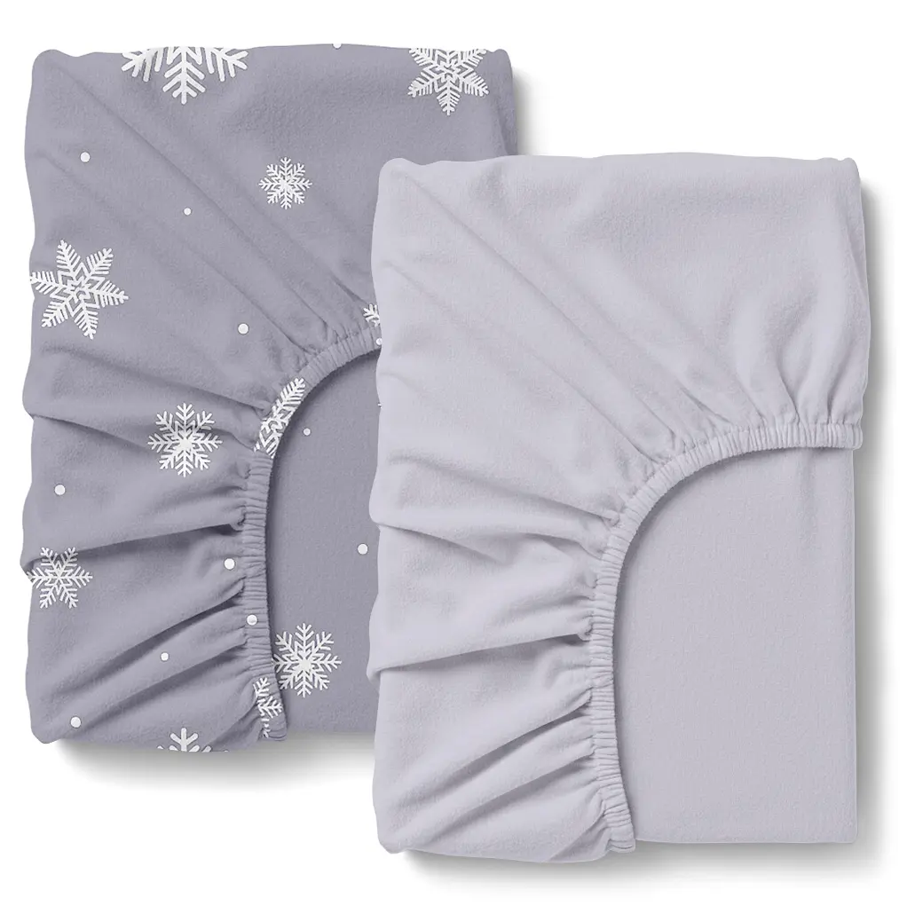 Набір простирадло на резинці в дитяче ліжечко 60х120 фланель FROSTY LILAC COSAS (4822052490020)