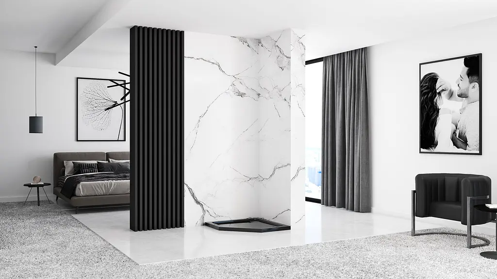 Душовий піддон Rea Diamond black 90x90 REA-K8543, Чорний - фото 5
