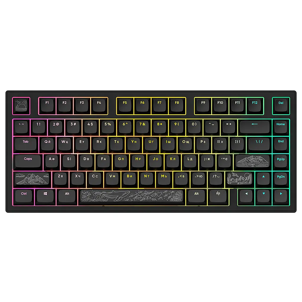 Клавіатура Dark Project ALU81 Terra Nostra PBT RGB Mech G3MS Moonstone Black (DPKB_NOSTRA_81_ANSI_BLACK_UA) - фото 2