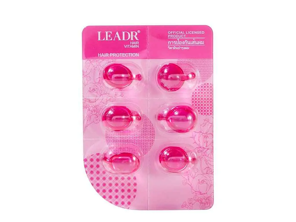 Капсули для волосся LEADR 6шт вітамінні Незмивні Moroccan Oil and Jojoba Oil (1 блістер/6 капсул)