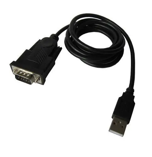 Адаптер USB Dynamode, чорний, USB 2.0 – RS-232 (COM), 1.5 м, чіпсет FT232RL (FTDI-DB9M-02)