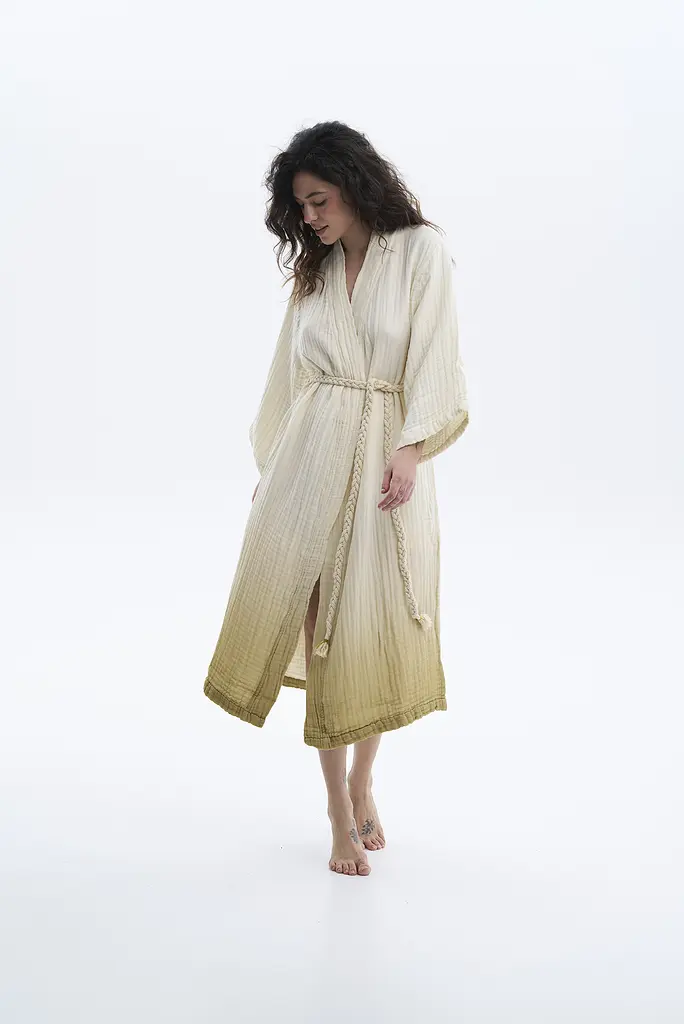 Халат Lotus Home - Nitra muslin green L/XL - фото 3