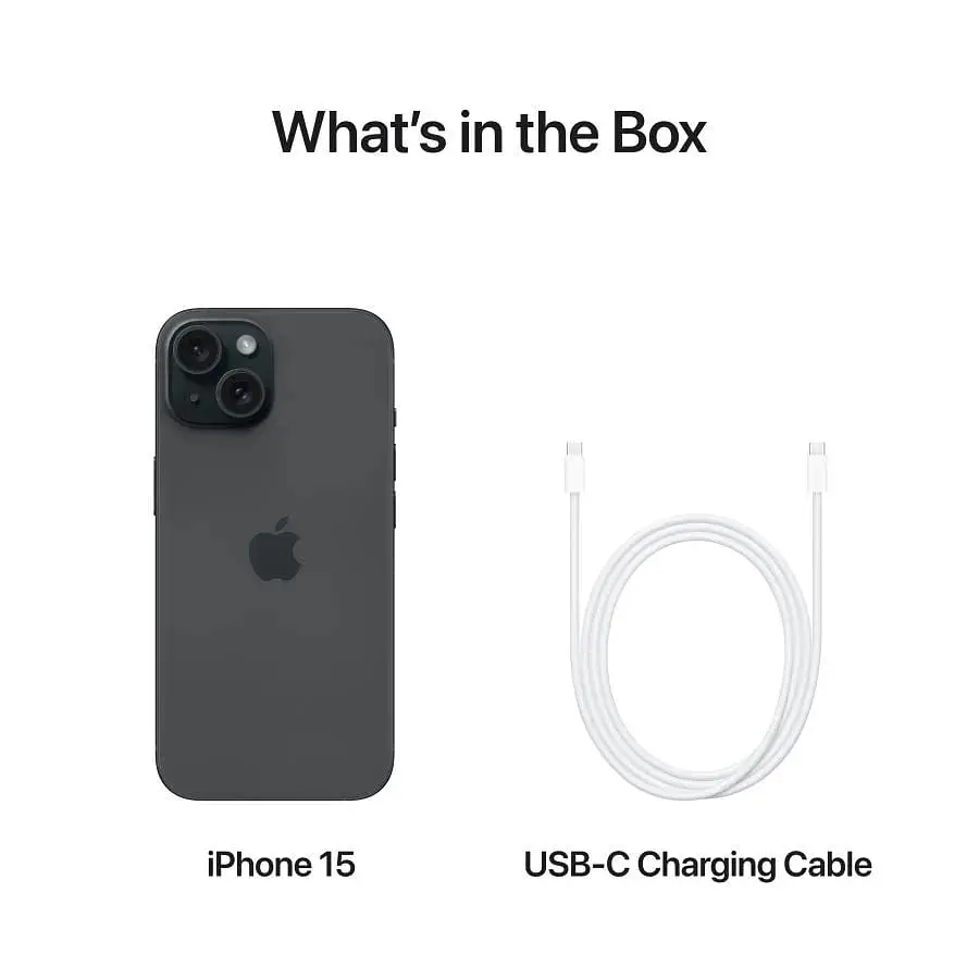 Смартфон iPhone 15 128GB Model A3090 Grade A Seller Refurbished Black - фото 8