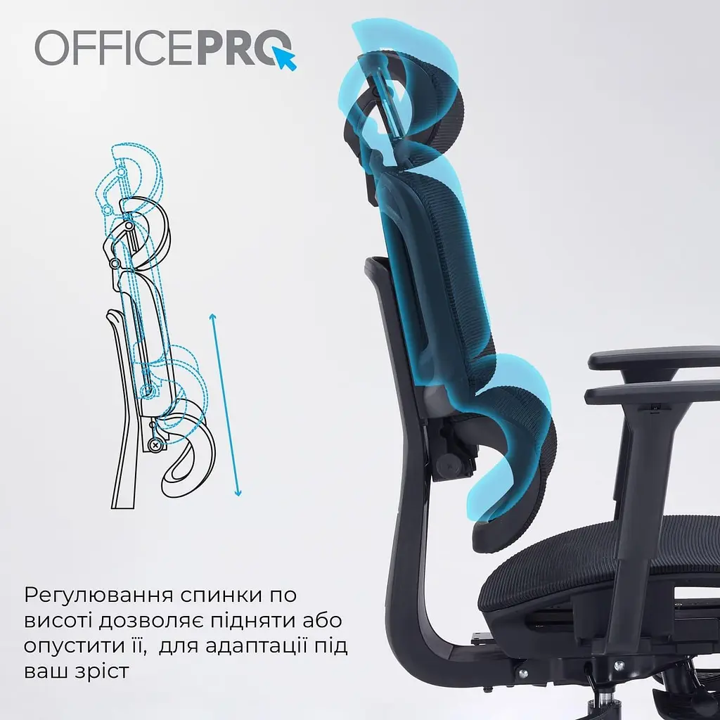 Офісне крісло OfficePro Skyline OC750-B-B-B (OC750-B-B-B) - фото 11
