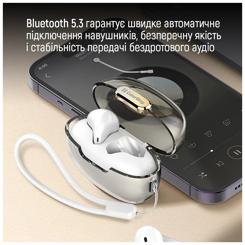 Наушники ColorWay Slim TWS-2 Earbuds White (CW-TWS2WT) - фото 6