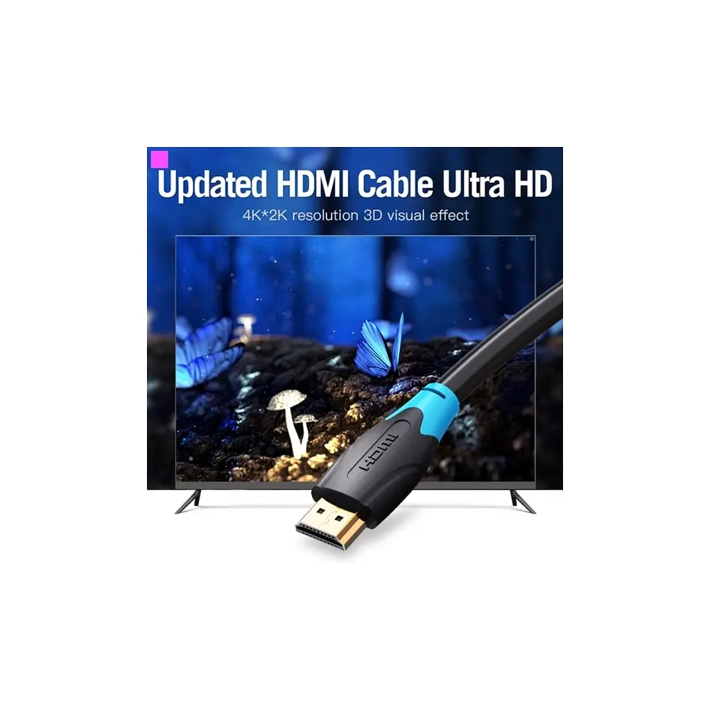 Кабель мультимедійний HDMI M to HDMI M 1.5m 4K60Hz black Vention (AACBG) - фото 8