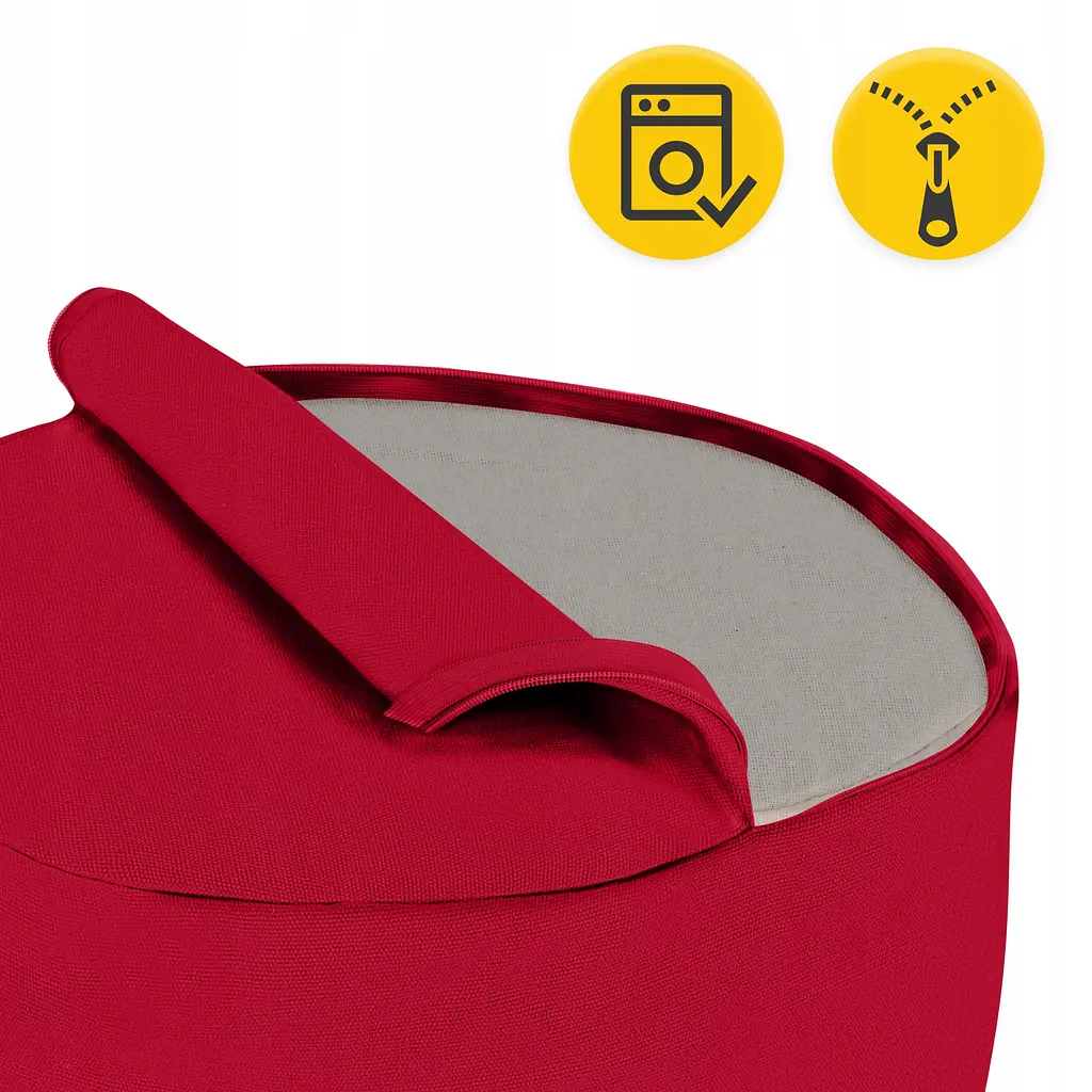 Подушка для йоги та медитації 4FIZJO Zafu кругла 32 x 20 см Red (P-5907739315526) - фото 4