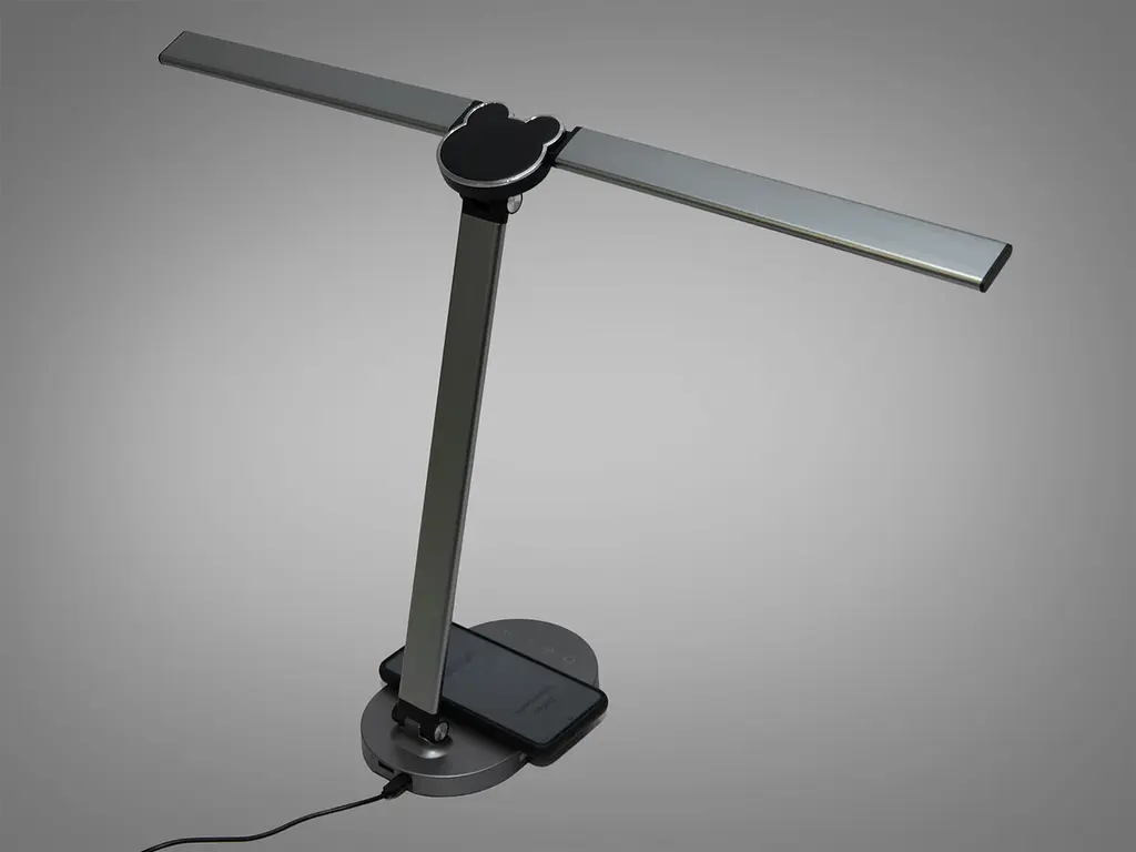 Світлодіодна настільна лампа з бездротовою зарядкою Diasha A5508GR wireless charge - фото 3