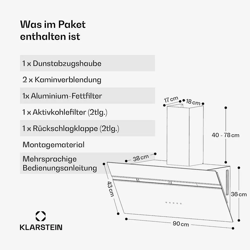 Витяжка Klarstein Alina 90 см (10046581) - фото 4