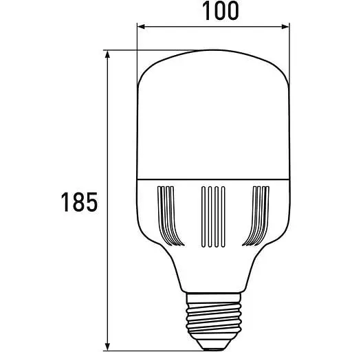 Світлодіодна лампа Euroelectric LED Надпотужна Plastic 30W E27, 4000K (40) (LED-HP-30274(P)) - фото 2