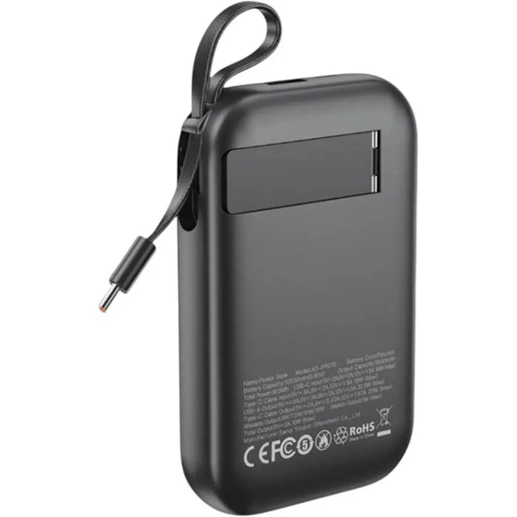 Зовнішній акумулятор XO PR270 10000mAh 22.5W Black (714807) [172651] - фото 3